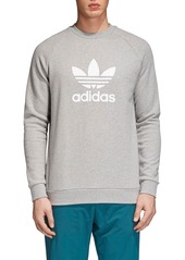 adidas Originals Trefoil Crewneck Sweatshirt in Medium Grey Heather at Nordstrom