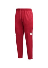 Men's adidas Scarlet Nebraska Huskers 2023 Travel Aeroready Tapered Pants - Scarlet