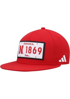 Men's adidas Scarlet Nebraska Huskers Established Snapback Hat - Scarlet
