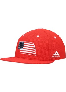 Men's Adidas Scarlet Nebraska Huskers On-Field Baseball Fitted Hat - Scarlet