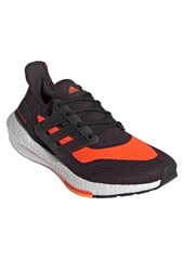 adidas UltraBoost 21 Running Shoe in Carbon/Core Black/Solar Red at Nordstrom