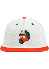 Men's adidas White, Orange Miami Hurricanes Miami Maniac On-Field Baseball Fitted Hat - White, Orange