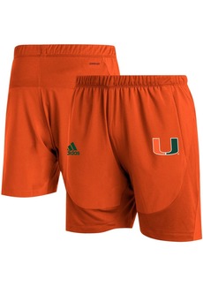 Adidas Men's Orange Miami Hurricanes 2021 Sideline Aeroready Training Shorts - Orange