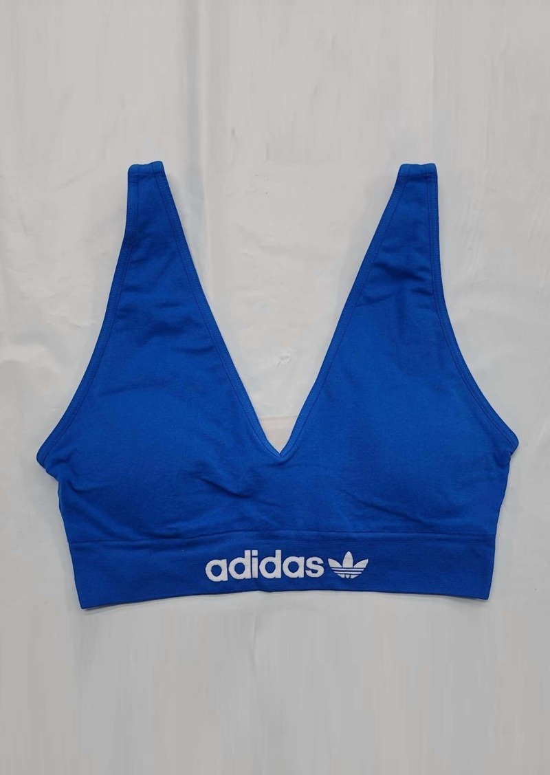 Adidas Modern Flex Scoop Lower Back Bralette In Blue Bird 2