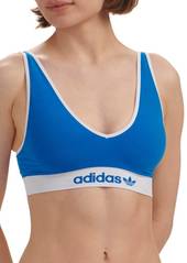 Adidas Modern Flex Scoop Lower Back Bralette In Blue Bird 2