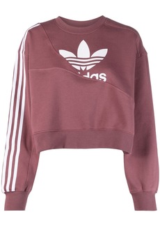 Adidas panelled logo-print cotton sweatshirt