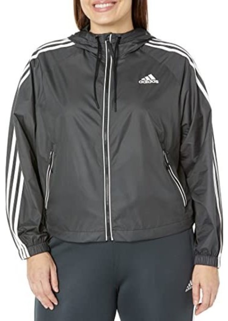Adidas Plus Size BSC 3-Stripes Wind Jacket