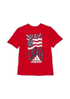 Adidas Short Sleeve Tee USA 23 (Toddler/Little Kids)