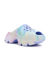 Adidas by Stella McCartney swirl-print peep-toe clogs
