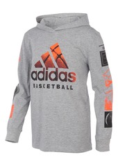 adidas Kids' Basketball Goals Long Sleeve Hooded Graphic Tee