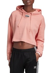 adidas Originals R.Y.V. Cropped French Terry Hoodie in Trace Pink F17 at Nordstrom