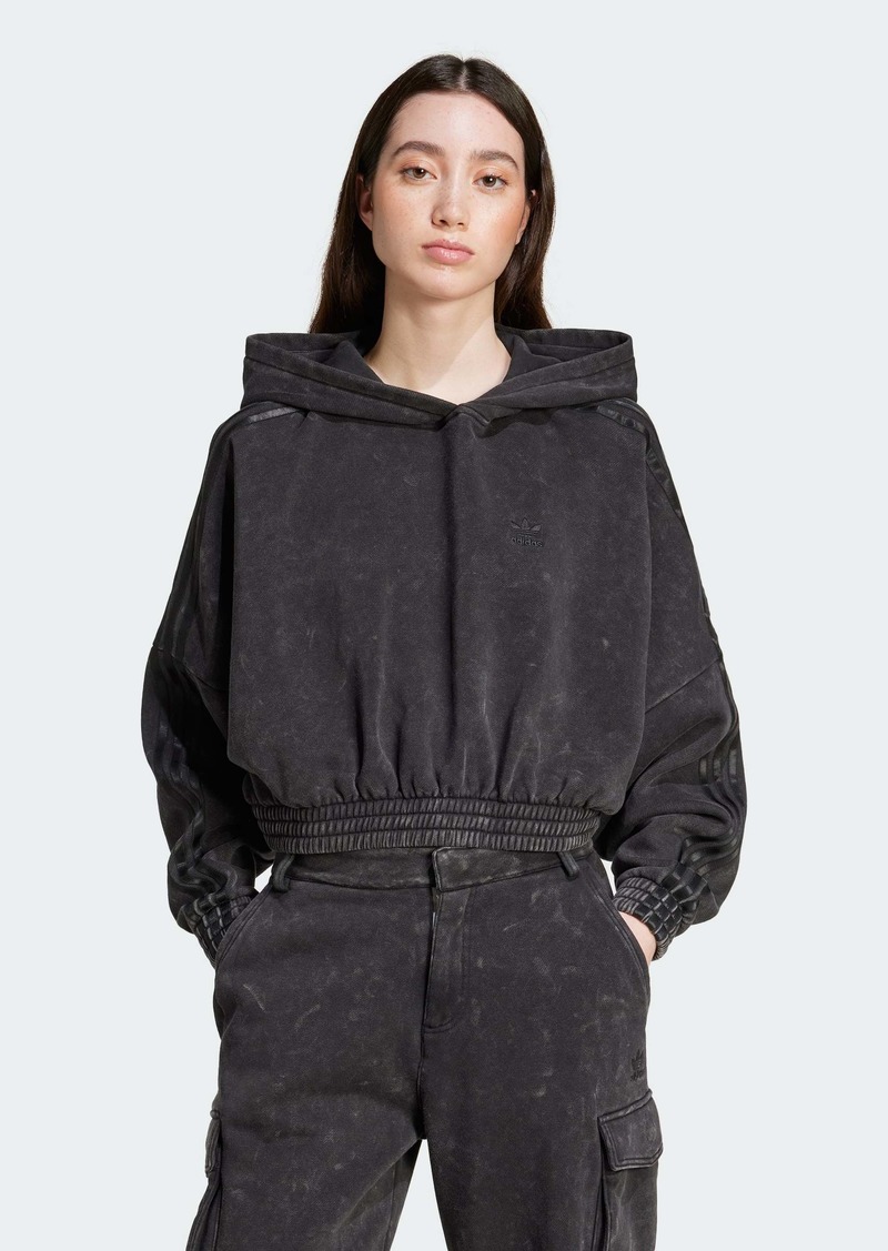 Women's adidas Washed-Out Crop Oversized Hoodie