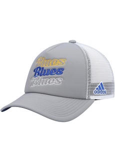 Adidas Women's Gray, White St. Louis Blues Foam Trucker Snapback Hat - Gray, White