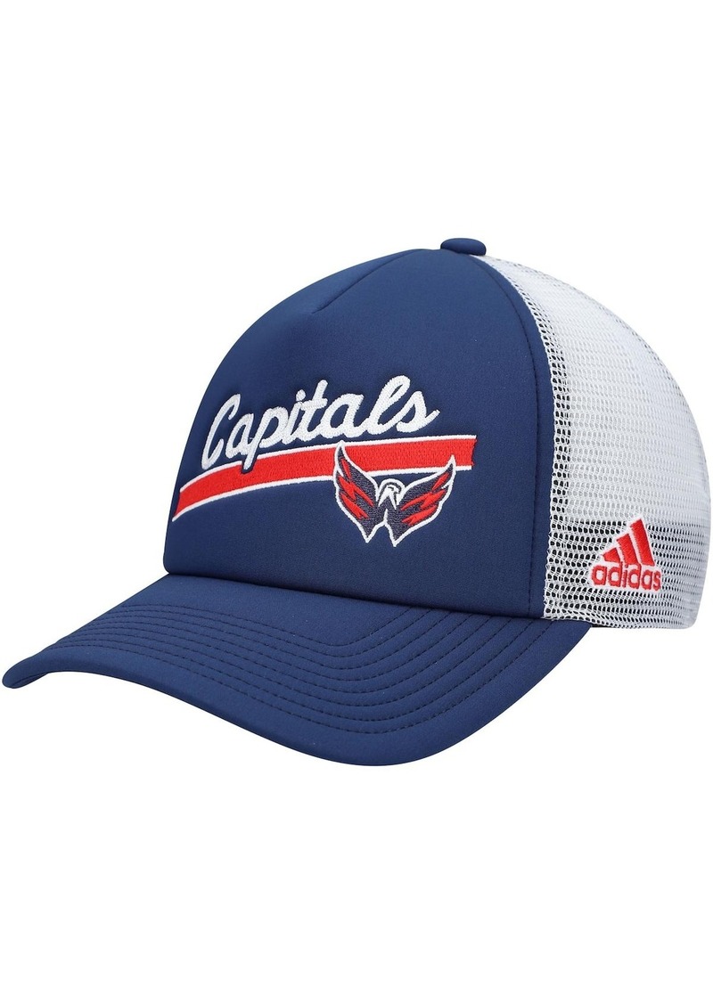 Adidas Women's Navy, White Washington Capitals Foam Trucker Snapback Hat - Navy, White