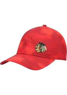 Adidas Women's Red Chicago Blackhawks Camo Slouch Adjustable Hat - Red