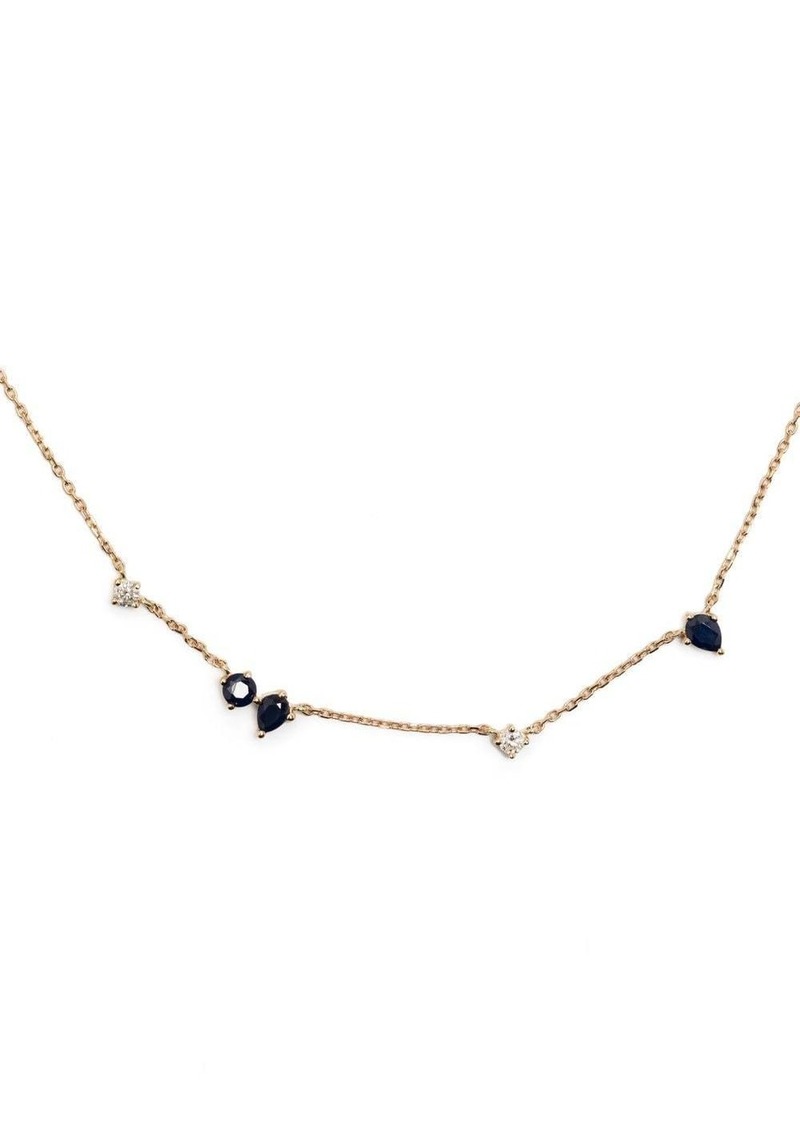 Adina Reyter 14kt yellow gold Premier Amigos sapphire and diamond necklace