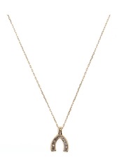 Adina Reyter 14kt yellow gold Wishbone diamond necklace