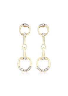 Adina Reyter - Horsebit 14K Yellow Gold Diamond Earrings - Gold - OS - Moda Operandi - Gifts For Her