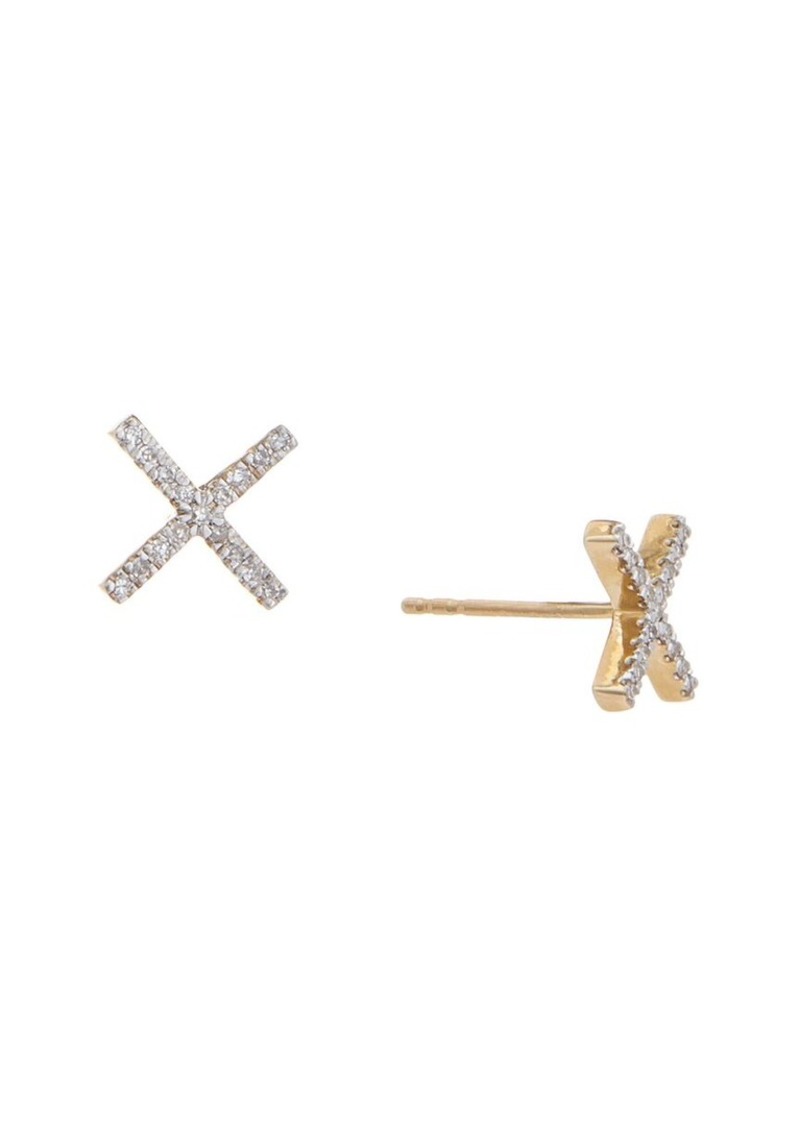 Adina Reyter 14K 0.10 ct. tw. Diamond X Earrings