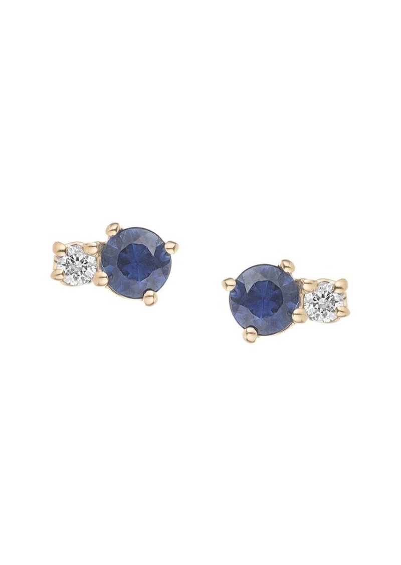 Adina Reyter 14K 0.33 ct. tw. Diamond & Blue Sapphire Diana Earrings