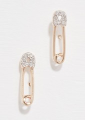 Adina Reyter 14k Diamond Safety Pin Post Earrings