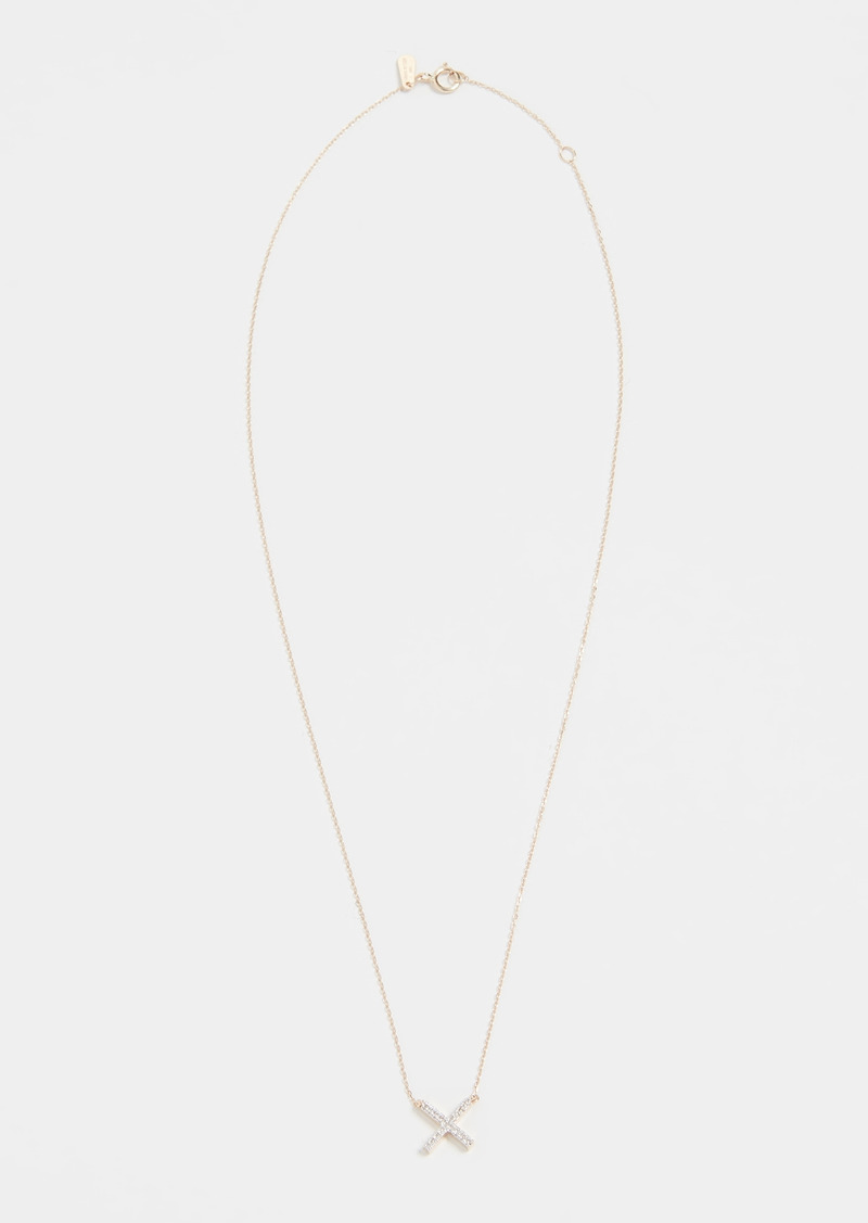 Adina Reyter 14k Gold Pave X Necklace