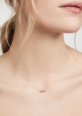 Adina Reyter 14k Super Tiny Pave Safety Pin Necklace