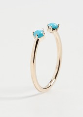 Adina Reyter 14k Turquoise + Round Diamond Ring