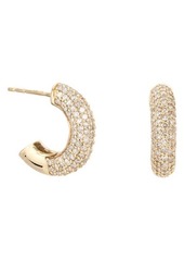 Adina Reyter Chunky Diamond Pavé Hoop Earrings
