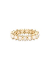 Adina Reyter Cultured Freshwater Pearl & Diamond Rounds Eternity Ring