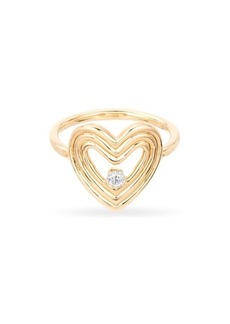 Adina Reyter Groovy Diamond Open Heart Ring