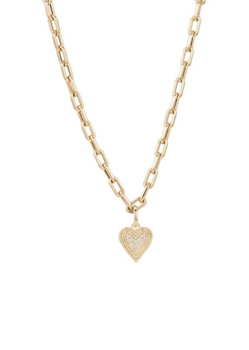 Adina Reyter Make Your Move Diamond Heart Pendant Necklace