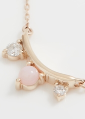 Adina Reyter Pink Opal and Diamond Amigos Curve Necklace