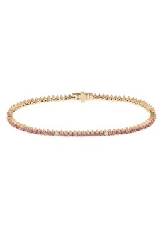Adina Reyter Pink Sapphire & Diamond Tennis Bracelet