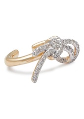 Adina Reyter Woman Forget Me Knot 14-karat Gold Diamond Ear Cuff Gold