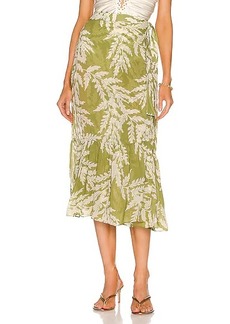 ADRIANA DEGREAS Classic Foliage Pareo Skirt