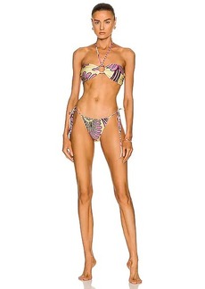 ADRIANA DEGREAS Deco Shell Strapless Bikini