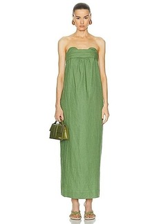 ADRIANA DEGREAS Jellyfish Solid Strapless Long Dress