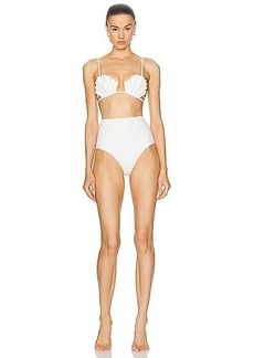 ADRIANA DEGREAS La Mer Coquillage High Waisted Bikini Set