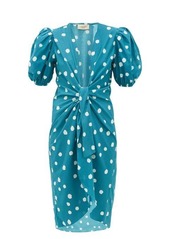 Adriana Degreas Knotted polka-dot cotton cover up