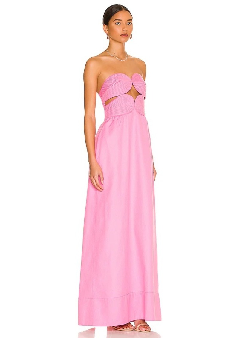 solid strapless maxi dress