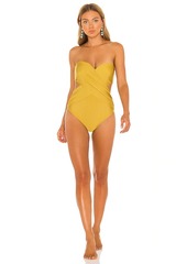 ADRIANA DEGREAS Strapless Cut Out One Piece