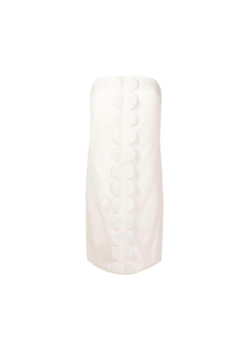 Adriana Degreas Bubble Strapless Short Dress In Off White