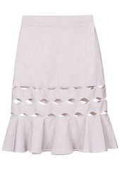 Adriana Degreas cut-out detail cotton skirt