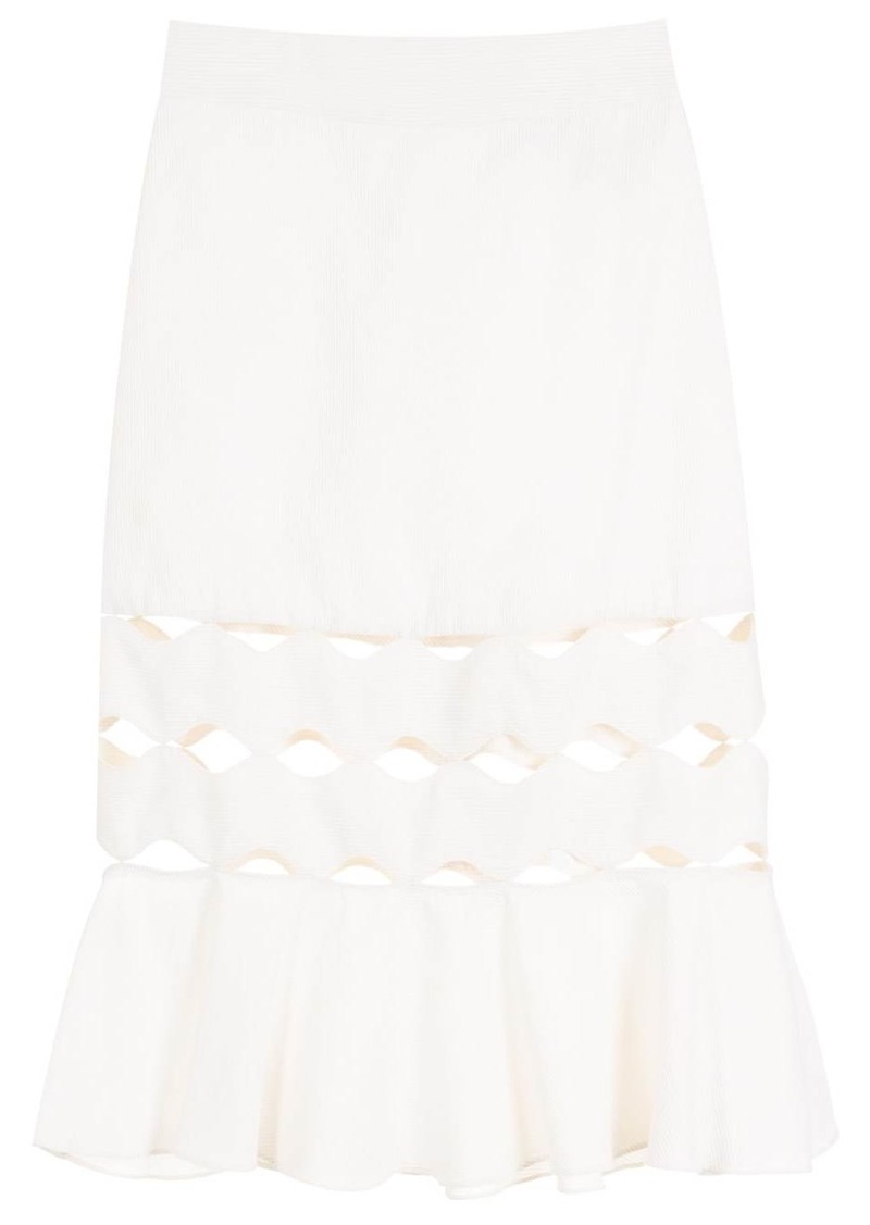 Adriana Degreas scallop cut-out pencil skirt