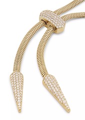 Adriana Orsini 18K Gold-Plated & Cubic Zirconia Snake Chain Lariat Necklace