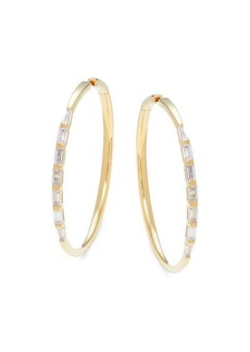 Adriana Orsini 18K Gold Plated Sterling Silver & Cubic Zirconia Hoop Earrings