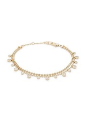 Adriana Orsini 18K Goldplated & Cubic Zirconia Shaky Bracelet