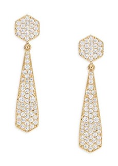 Adriana Orsini 18K Goldplated & Cubic Zirconia Small Drop Earrings