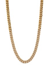 Adriana Orsini 18K Goldplated Silver & Cubic Zirconia Curb-Link Collar Necklace